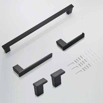 Matte Black Hook Towel Rack 304 Stainless Steel