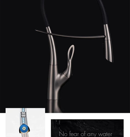 Pull Out Sensor Faucet Handle Digital Display Pull