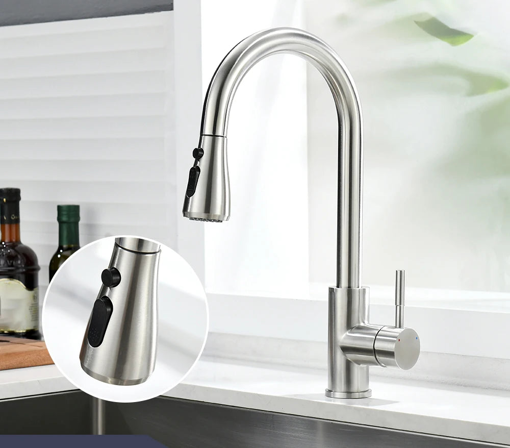 Faucet Brushed Nickel Color Surface Cold Water Faucet