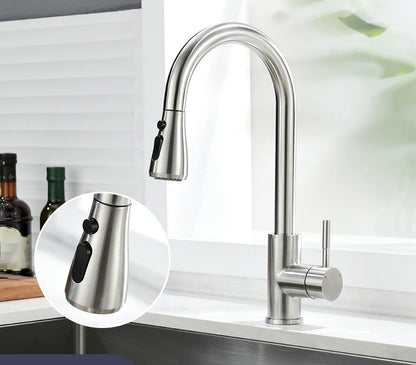 Faucet Brushed Nickel Color Surface Cold Water Faucet
