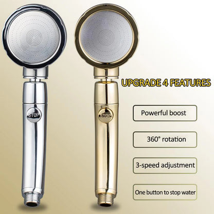 High Pressure Shower Head Hose Holder Gold Modes