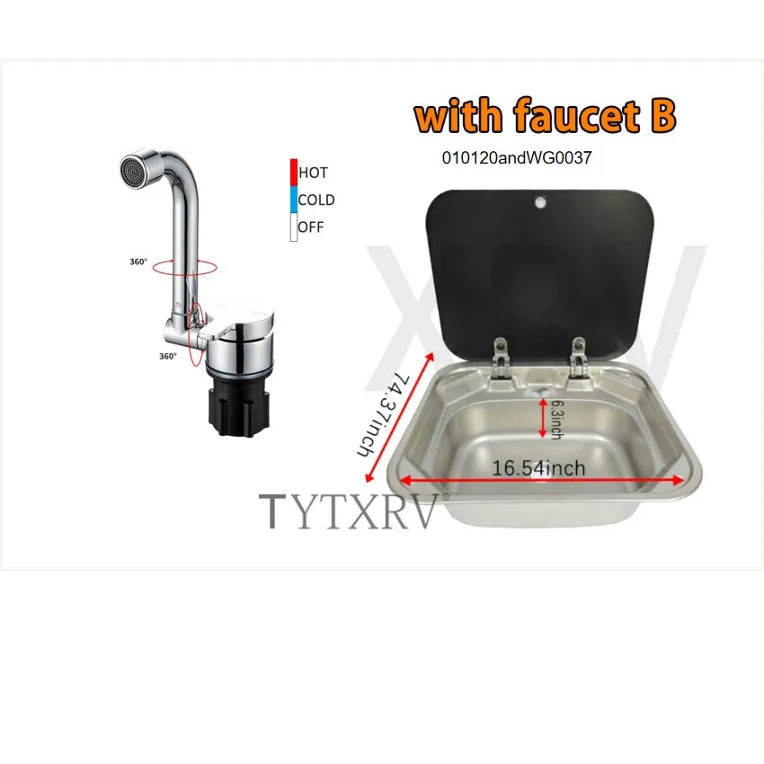 Tytxrv Caravan Rv Sink Stainless Steel Hand Wash