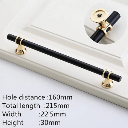 Kk&Fing Cabinet Wardrobe Door Golden Handles Lengthen Light