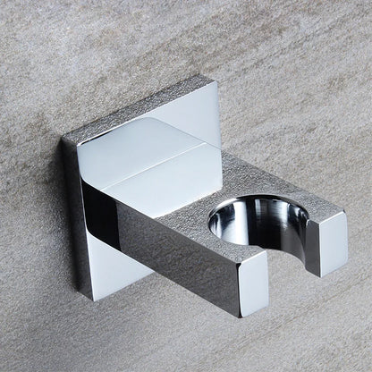 Wall-Mounted Shower Base Chrome Black Gold Square Hand-Held