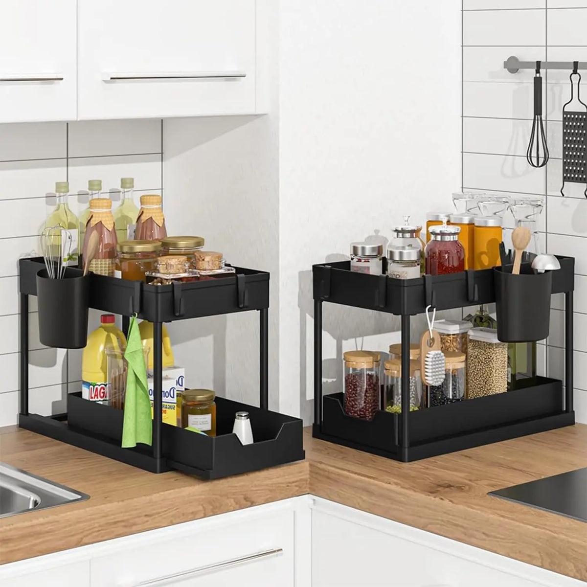 Under Sink Organizers Tier Under Bathroom Cabinet Holder