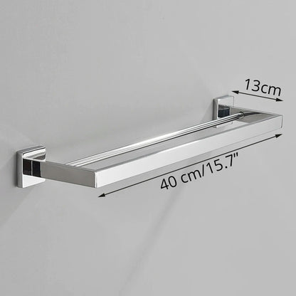Bathroom Hardware Chrome Robe Hook Towel Rail Bar