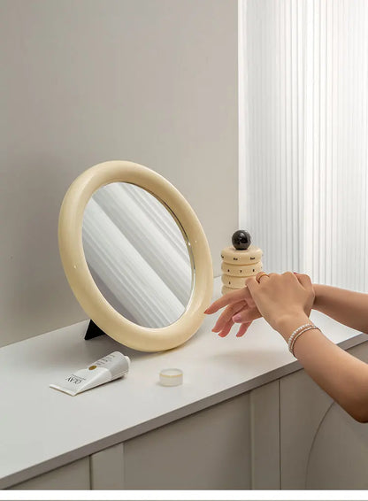 Nordic Round Glass Mirror Wall Mirror Desktop Mirror
