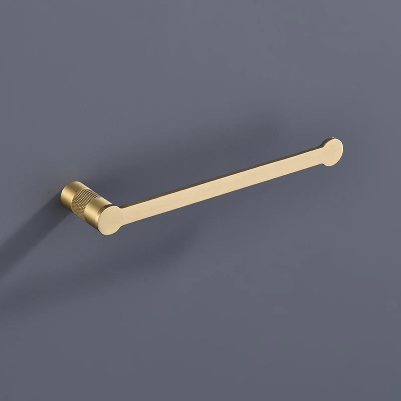 Brushed Gold Bathroom High Quality Brass Knurled Towel