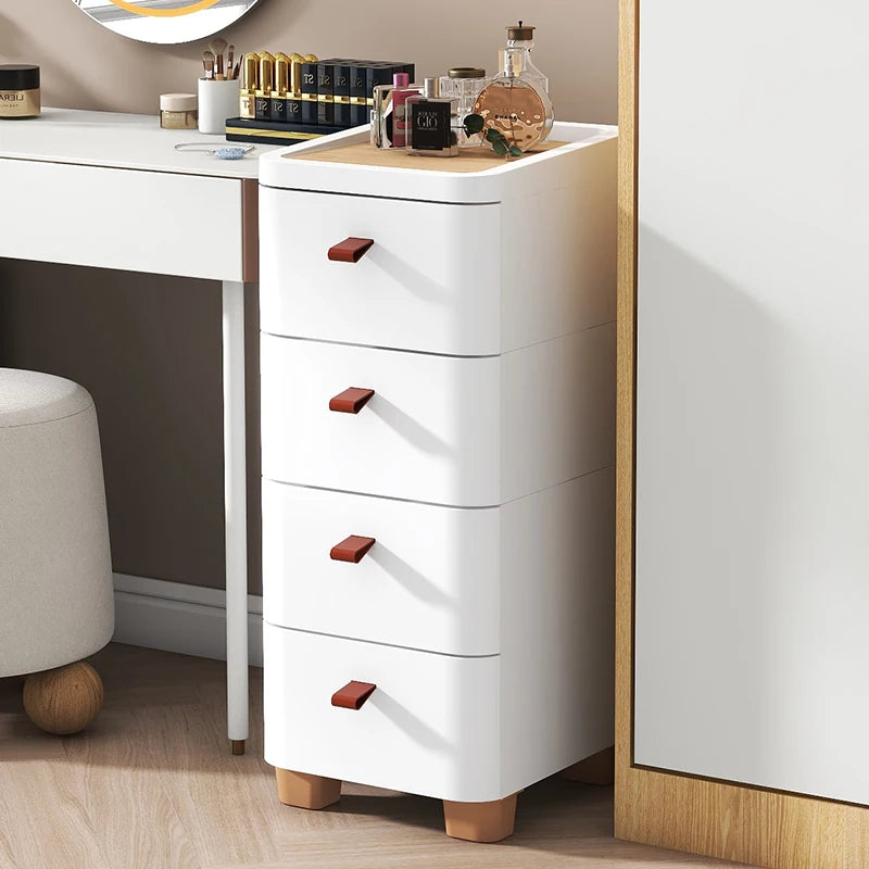 Narrow Multi-Layer Drawer Style Storage Cabinet Bathroom