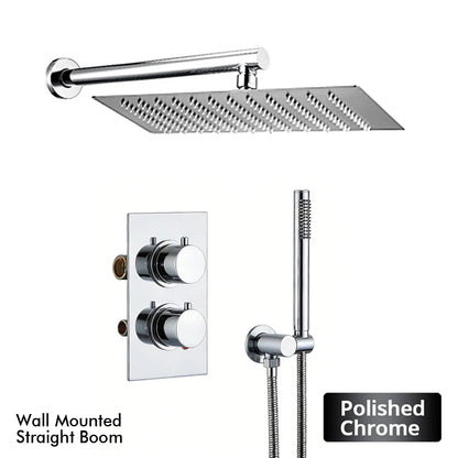 Bathroom Faucet Dial Way Brushed Gold Thermostat Shower