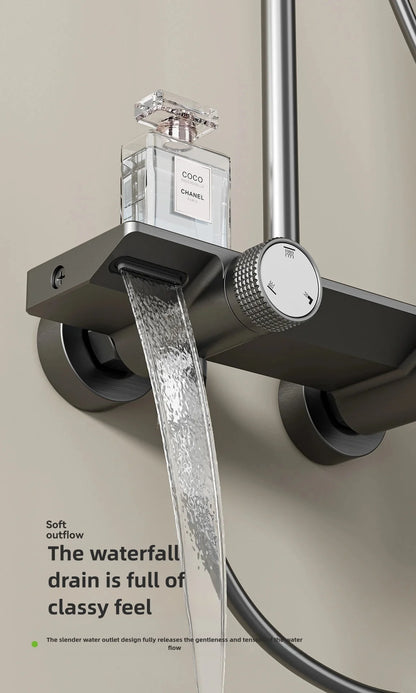 Gray Bathroom Shower Rainfall Shower Faucet Apartment Hotels