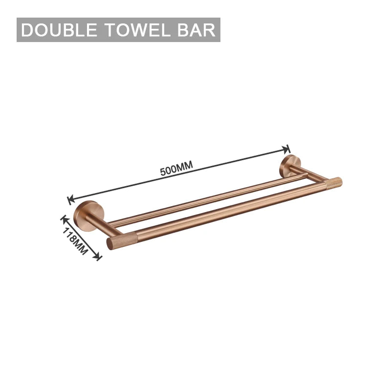 Brushed Rose Gold Toilet Brush Holder Toilet Paper