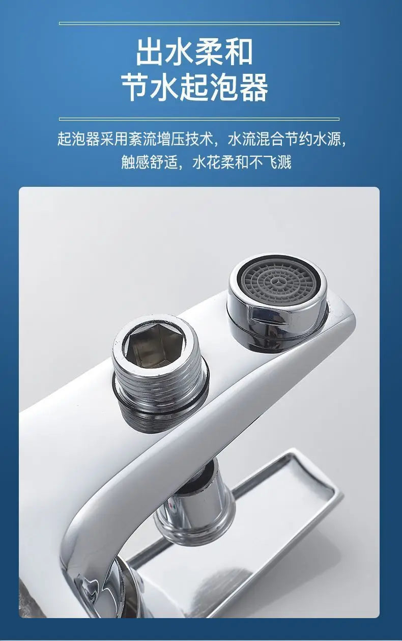 Zinc Alloy Shower Faucet Mixer Tap 3-Way Cold