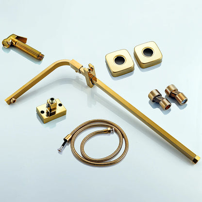 Gold Piano Digital Display Bathroom Shower Brass Bathroom