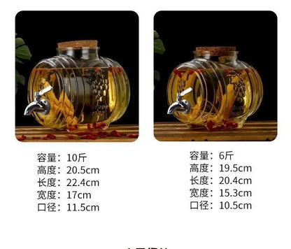 Special Glass Wine Bottle Faucet Fruit Wine Ginseng