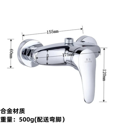 Brass Shower Faucet Mixer Valve Shower Head Hidden
