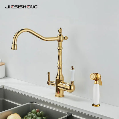 Brass Light Luxury Three-In-One Pure Water Faucet Sink