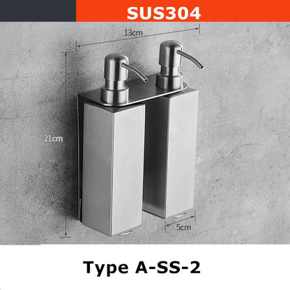 Black Liquid Soap Dispenser Shampoo Hotel Bathroom Wall