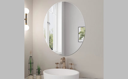Shatterproof Oval Wall Mirror Acrylic Bathroom Unbreakable