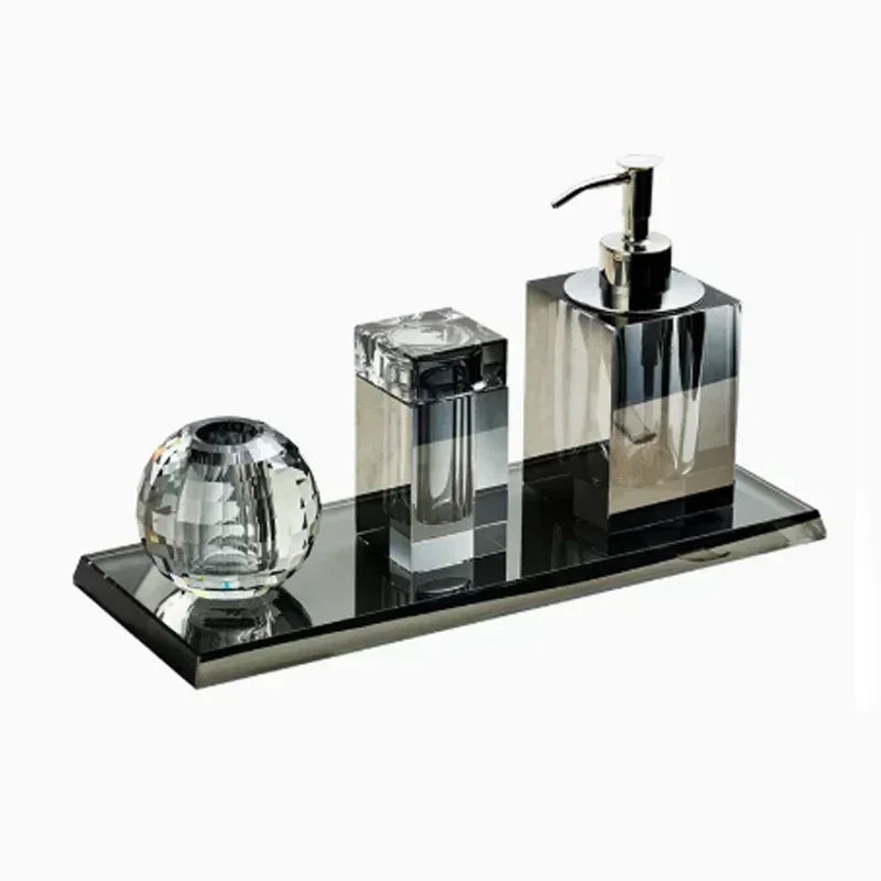 Light Luxury Crystal Glass Bathroom High End Shampoo