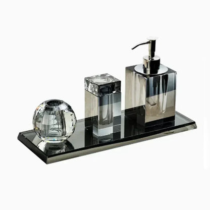 Light Luxury Crystal Glass Bathroom High End Shampoo