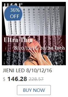 Jieni Matte Black Rainfall Shower Faucet Paint Black