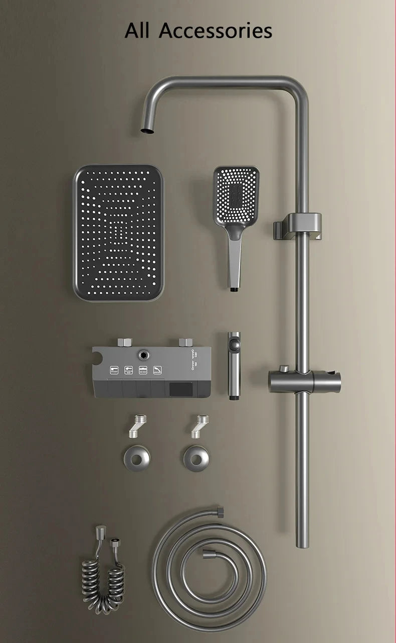 Bathroom Shower Led Display Piano Keys Bath Shower