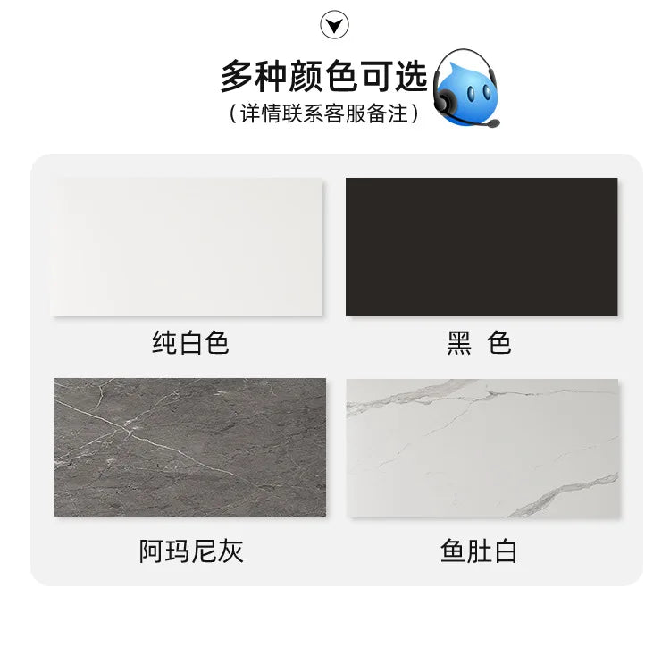 Light Luxury Bathroom Cabinets Rock Slab Integrated Washbasin