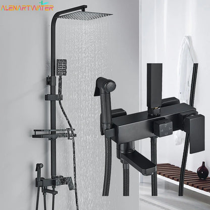 Brass Shower Faucets Bathroom Shower Mixer Crane Bidet
