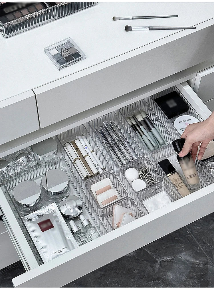 Clear Drawer Organizer Stackable Size Clear Makeup Drawer