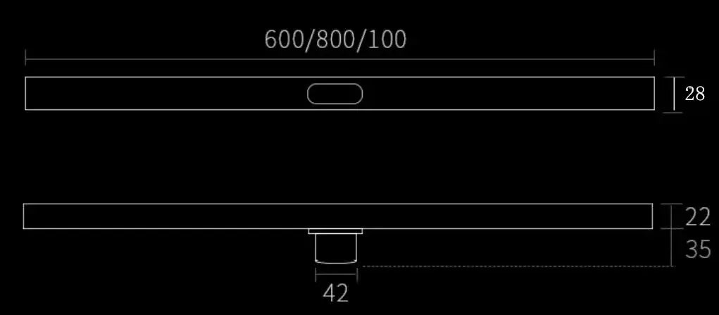 28cm Width 600mm Or 800mm Brushed Gold 304