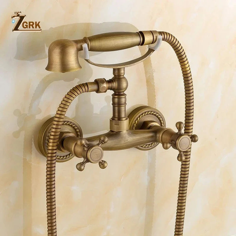 Zgrk Bathtub Faucets Brass Bathroom Faucet Mixer Tap