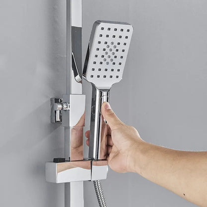 Black Thermostatic Shower Faucets Digital Display Screen Cold