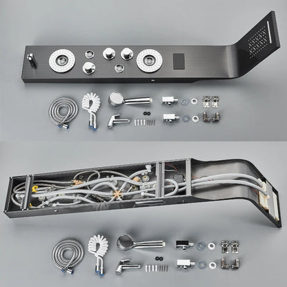 Shinesia Led Shower Panel Rainfall Bathroom Column Mixer