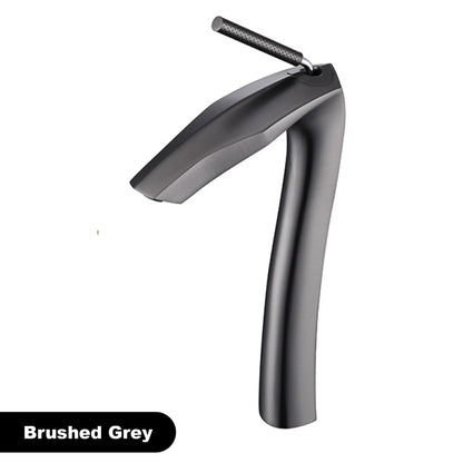 Luxury Brushed Gold Brass Bathroom Faucet Modern Ceramic