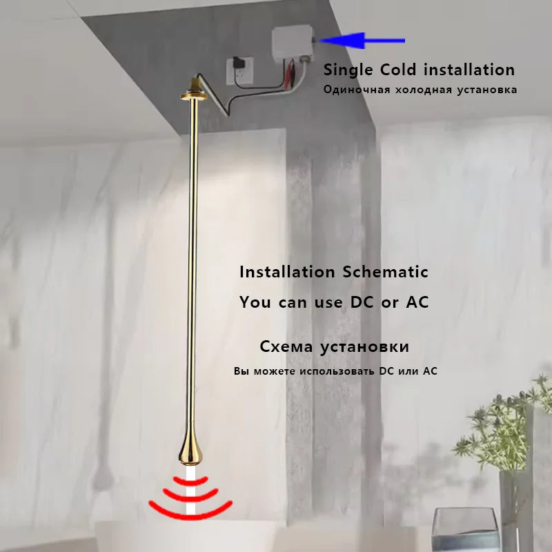 Modern Water Drops Bathroom Faucet Ceiling Design Basin