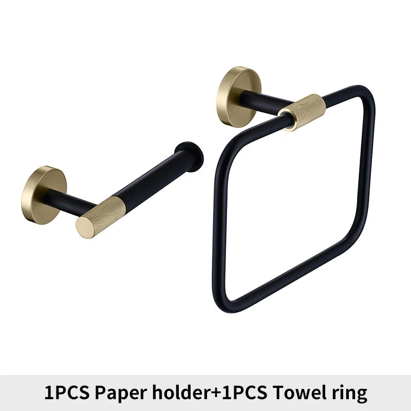 Rose Gold Bathroom Hardware Towel Bar Rack Shelf