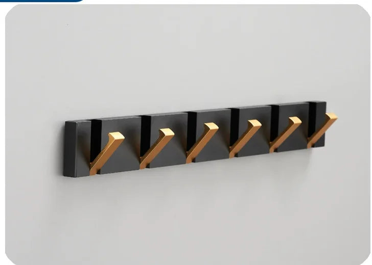 Black Towel Hanger Robe Hook Folding Clothes Hook