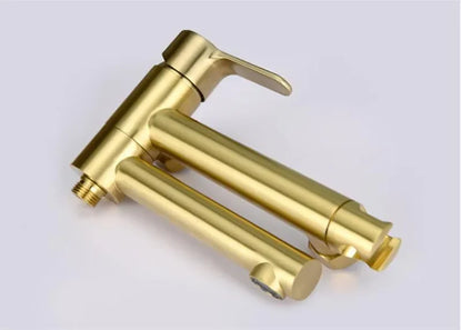 Bathtub Shower Wall Mounted Brushed Gold Rotatable Bidet