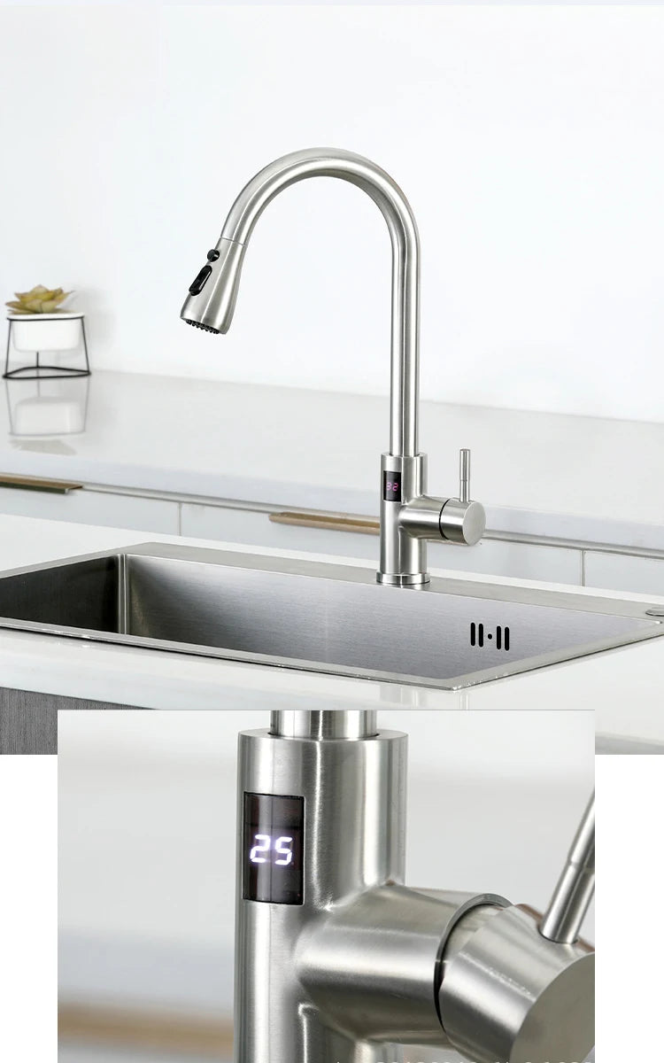Smart Digital Touch On Faucets Stainless Steel Cold