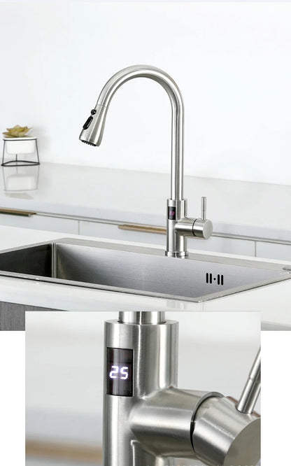 Smart Digital Touch On Faucets Stainless Steel Cold