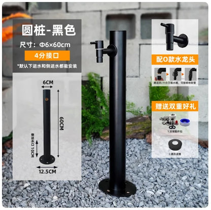 Garden Irrigation All-Copper Faucet 304 Stainless Steel Square