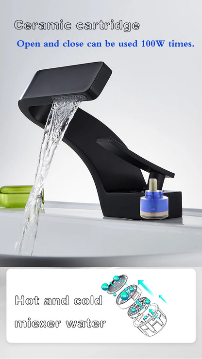 Tolm Basin Faucet Modern Bathroom Mixer Tap Orange