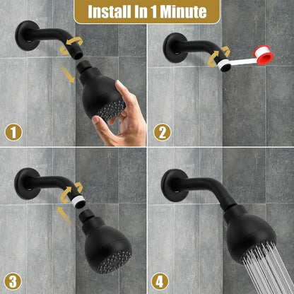 Silicone Nozzles Shower Heads Powerful Water Flow Matte