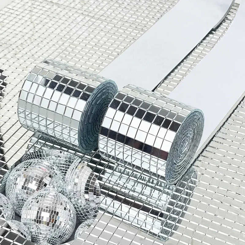 4x100cm Creative Diy Glass Mirror Stickers Mosaic Glass