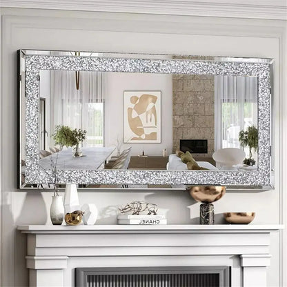 120x60cm Crystal Crush Diamond Wall Mirror Gorgeous