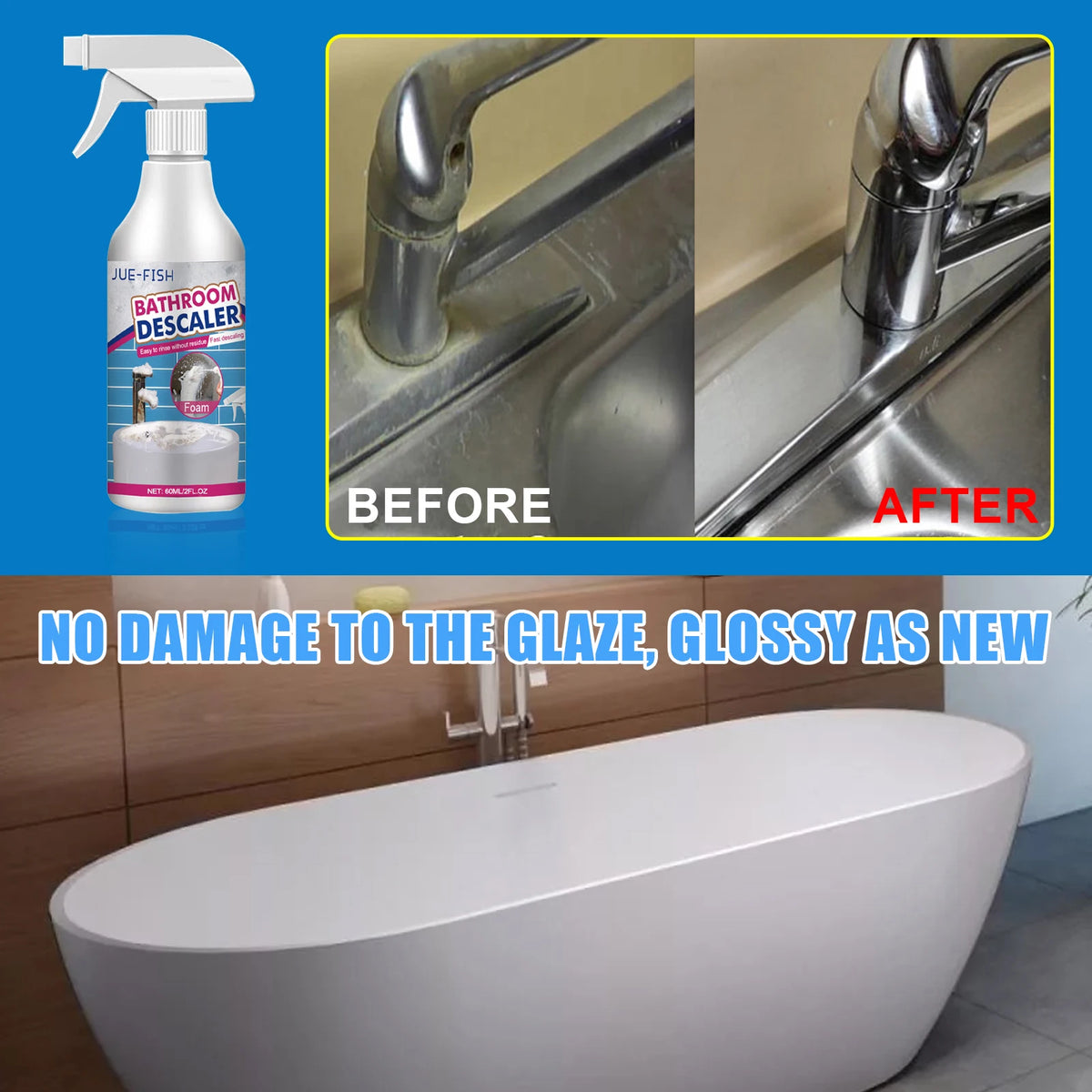 Bathroom Cleaner Shower Room Bathtub Scale Cleaner Washbasin