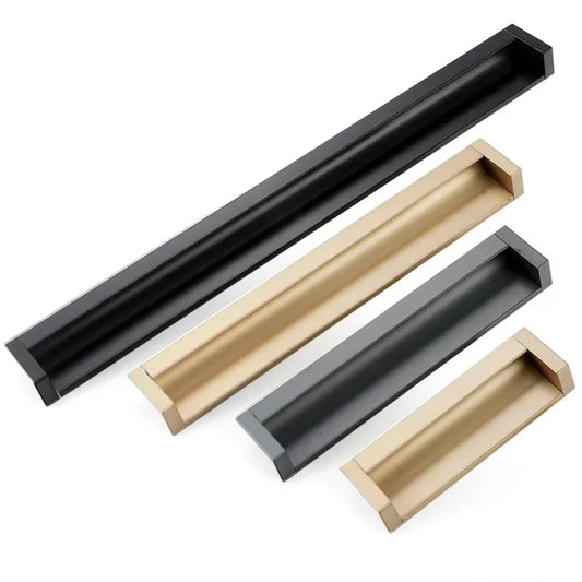 100-400mm Recessed Cabinet Drawer Pull Handle Bathroom Furniture