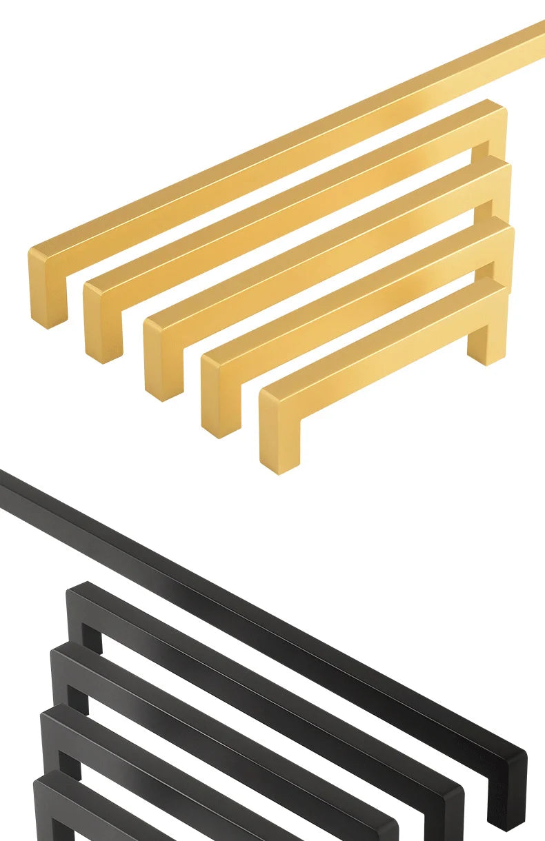 Square 500mm Extended Long Handle Wardrobe Door Handle