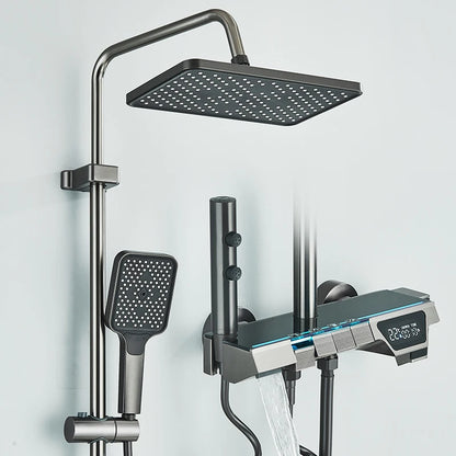 Rozin Gray Bathroom Shower Faucet Smart Digital Display